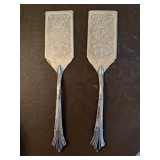 Antique Sheffield cake and lasagna servers