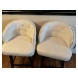 2 White Bar stools 