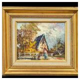 Oil On Canvas Impressionist Scenic Painting, Signed Mauro