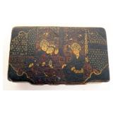 1239	ASIAN LACQUERED BOX, APPROXIMATELY 3 IN X 4 1/2 IN X 1 IN H