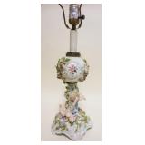 1048	PORCELAIN FIGURAL BOLTED TABLE LAMP, ELECTRIFIED, APPROXIMATELY 23 IN OVERALL