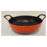 1204	LE CREUSET DOUBLE HANDLED BOWL, APPROXIMATELY 12 IN X 3 1/2 IN H