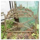 1259	ANTIQUE CAST IRON GATE MARKED *GEORGE BROOM 1870*, APPROXIMATELY 33 IN X 34 IN H