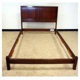 1129	STICKLEY SOLID BLACK CHERRY QUEEN SIZE BED, HEADBOARD APPROXIMATELY 51 IN HIGH