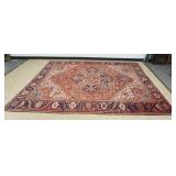 1172	ROOM SIZE PERSIAN WOOL RUG, APPROXIMATELY 11 FT X 9 FT, SOME STAINING