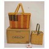 1211	ASSORTED LONGABER BASKETS WITH 1998 25TH ANNIVERSARY FLAG BASKET AND 2003 AUTUMN TOTE BASEKT