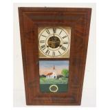 1064	ANTIQUE OGEE SHELF CLOCK, TERRY & ANDREWS, LOSS TO PAINT, APPROXIMATELY 5 IN X 16 IN X 26 IN HI