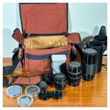 CAMERA LENSES & EQUIPMENT | Including: TIFFEN 52mm SKY 1-A lens in leather case, Soligor Kalimar UV 