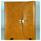 LEATHER DOCUMENT FOLDER | Having 3 pockets for documents, card holders, pen holder, and notepad hold