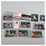 (12pc) BASEBALL CARDS & OTHER MEMORABILIA | Including: Signed David Hensley Topps baseball card, Jet