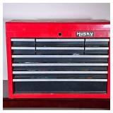 HUSKY PROFESSIONAL TOOLBOX & TOOLS | Husky workbench toolbox with opening top, 10 drawers and large 