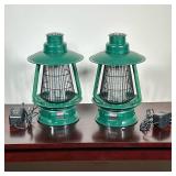 (2pc) PAIR COLEMAN ELECTRIC BUG ZAPPERS | Pair of plug-in Coleman portable bug zapper lamps. - h. 13