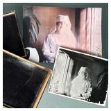 (2pc) WWI GLASS NEGATIVES | Two glass negatives of a female nurse from World War 1 in white WW1 nurs