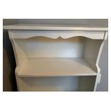 White Painted Shelf | Small white painted wood bookshelf.