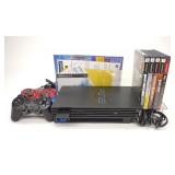 PS2 Video Game Console w/ 5 Games & 2 Controllers