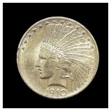 Lot 6 1910 Indian Head $10 Gold Coin Weight 16.72 Estimated Melt Value: $1278.17 as of (1/4/25)