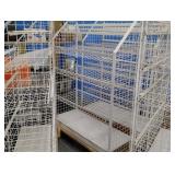 rolling wire metal shelving unit