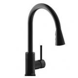 Avado Single Hole Kitchen Faucet with Pull-down Spray and Forward Only Lever Handle Matte Black