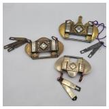 67 IntricateTuaregBrass&MixedMetalComplexPadlocks2