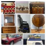 Variety In The Villas! Dodge Magnum Car, Power Wheelchair, Laguna Blankets, Art, Silver, and More!