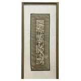 Lot 006   1 Bid(s) 19th C. Chinese Embroidered Sleeve Panel, Nine Young Women in a Garden