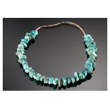 Vintage Chunky Natural Turquoise and Heishi Necklace Native American Jewelry 