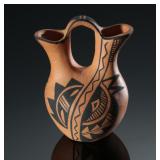Reyes Madalena Jemez Pueblo Mini Wedding Vase Native American Pottery