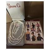 Shane co long pearls w earrings 