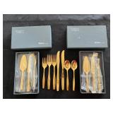 MHT061- Assorted Gold Tone Stainless Steel Cutlery