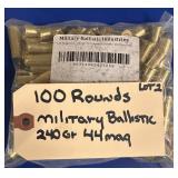 100 rounds military Ballistic 44 mag