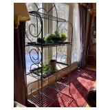 wrought iron bakers shelf or plant stand