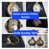 Dec 29 - Estate Jewelry Online Auction. 74 Lots. Ends Sunday 7p to 8p. Pick up SUN & Shipping