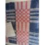 ANTIQUE Grivers hand woven COVERLET made 1825 in New York 27 X 24 FRAMED (See Letter)