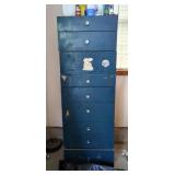 Rolling 9 Drawer Cabinet, 68" x 23.5" x 22.5"