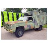 1984 Chevrolet K30 1 Ton Diesel Truck 4WD, 8 Cyl, 6.2L MFI Diesel OHV 379 CID, Former Army Ambulance