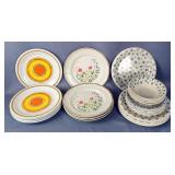 Ranmaru Stoneware Windsor Blue Pattern, Cereal Bowls, Bread Plates, Dinner Plates, Colorstone Dinner