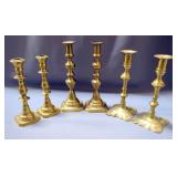 Candlesticks, 3 Pairs, 9", 10" And 11"