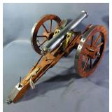 Fireable Black Powder Scale Model Of Civil War Era 8-Pounder Cannon, Approx 13" Barrel, Approx 22.5"