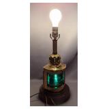 Brass Nautical 18" Lamp, Powers On 