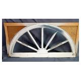 Arched Sunburst Transom Window Frame, 17.24" x 36", Qty 2 