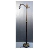 Cast Iron Bridge Arm Floor Lamp With Adjustable Socket, 56", Powers On 