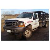 1999 Ford F-450 Pickup Truck, VIN 1FDXF46S1XEC60199, Mileage Showing On Odometer 59,633, Missouri Ti