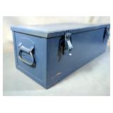 Metal Can With Latches And Side Handles, 7.5" X 22.5" X 9" 