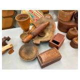 PRIMITIVE WOODEN ITEMS