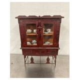 CHILDS CHINA CABINET W/ TEA SET