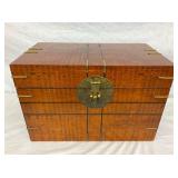 ORIENTAL BOX W/CALLIGRAPHY DECORATION