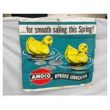 OLD STOCK AMOCO WINDOW BANNER