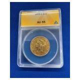 1899 S $10 AU55 GOLD LIBERTY HEAD