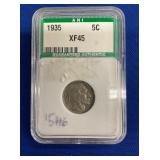 1935 5C XF45 BUFFALO NICKEL