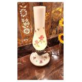 Vintage Hurricane Lamp Hand Painted